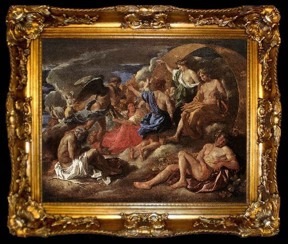 framed  POUSSIN, Nicolas Helios and Phaeton with Saturn and the Four Seasons sf, ta009-2